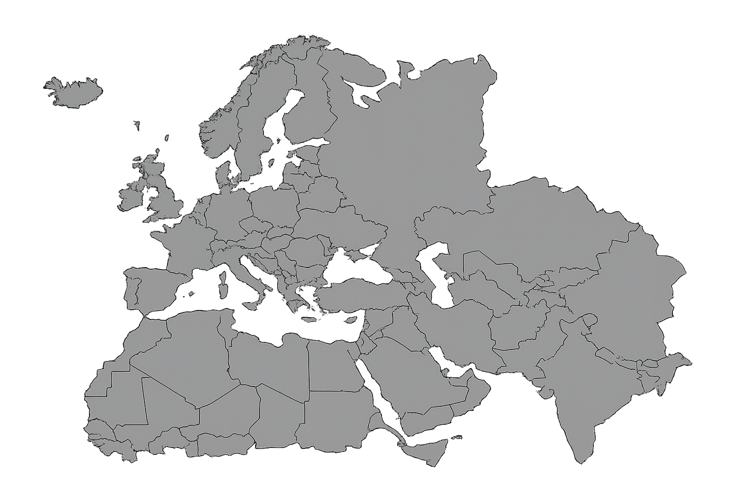Europe & Middle East map